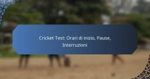Cricket Test: Orari di inizio, Pause, Interruzioni
