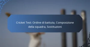 Cricket Test: Ordine di battuta, Composizione della squadra, Sostituzioni
