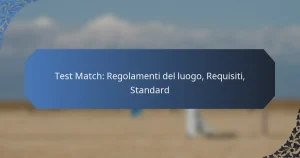 Test Match: Regolamenti del luogo, Requisiti, Standard